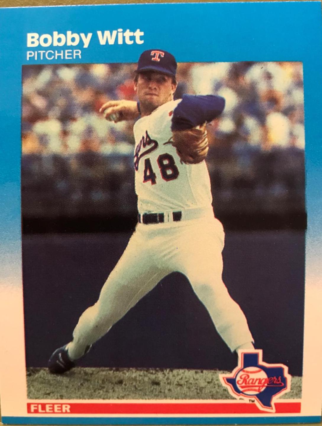 Bobby Witt #143 Baseball Cards 1987 Fleer