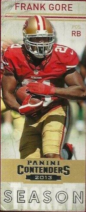 Frank Gore #3 Football Cards 2013 Panini Contenders