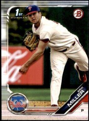 Erik Miller #BD-191 Baseball Cards 2019 Bowman Draft