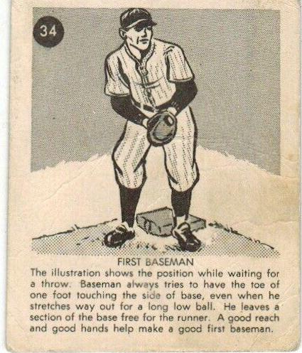 First Baseman #34 Baseball Cards 1952 Parkhurst Frostade