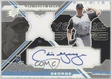 Chris George #YS-CG Baseball Cards 2003 SPx Young Stars Autograph Jersey