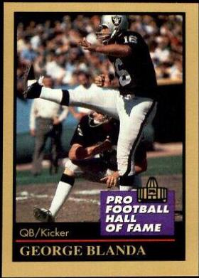 George Blanda #14 Football Cards 1991 Enor Pro HOF