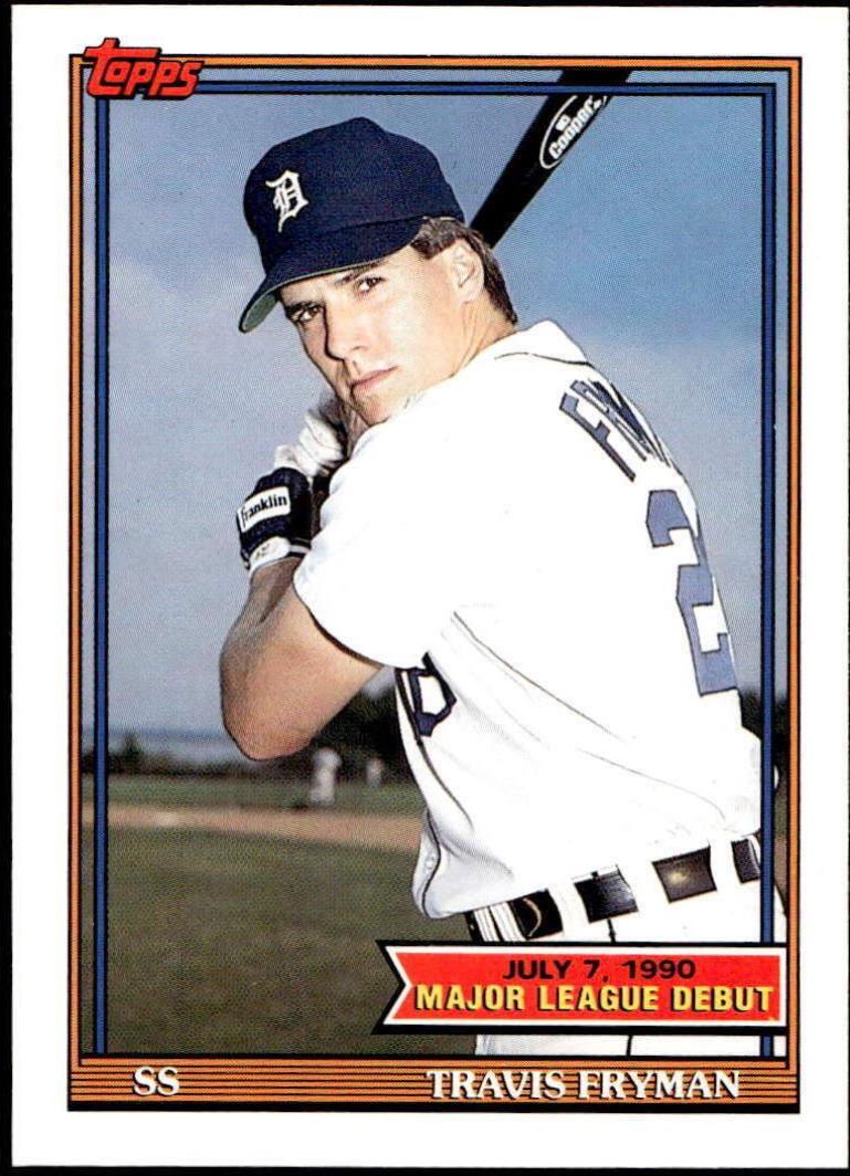 Travis Fryman #49 Baseball Cards 1991 Topps '90 M.L. Debut