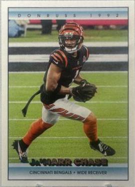 Ja'Marr Chase #24 Football Cards 2022 Panini Donruss Retro 1992