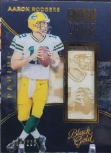 Aaron Rodgers #GA10 Football Cards 2016 Panini Black Gold Golden Arms