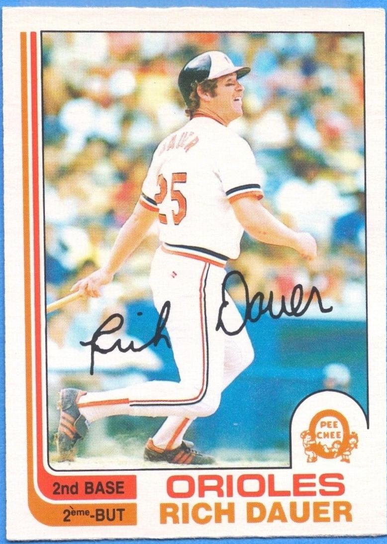 Rich Dauer #8 Baseball Cards 1982 O Pee Chee