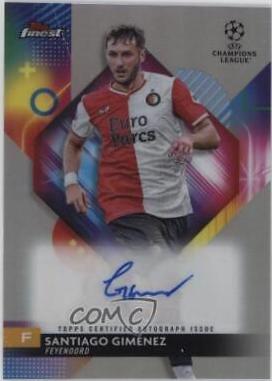 Santiago Gimenez #A-SZ 2023 Topps Finest UEFA Club Autograph