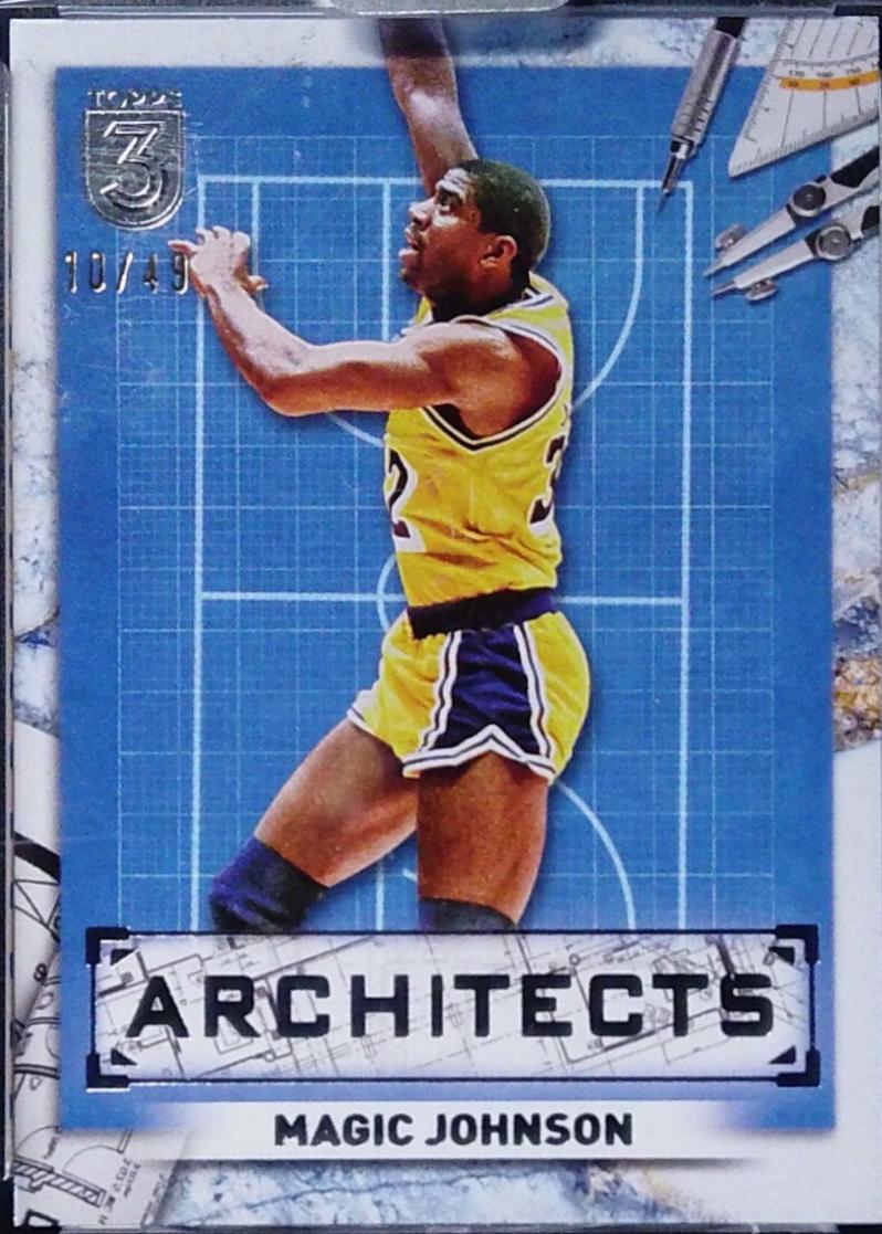 Magic Johnson #ARCH-11 Basketball Cards 2023 Topps Three Architects