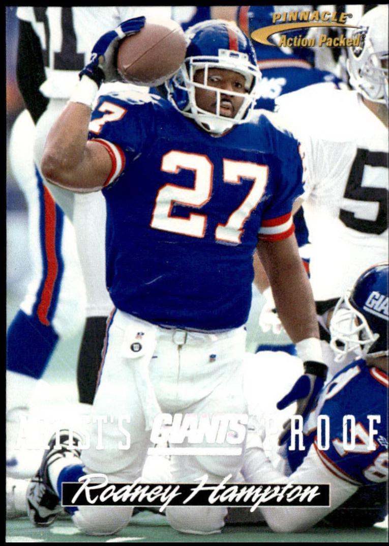 Rodney Hampton #7 1996 Action Packed Football