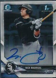 Nick Madrigal #CDA-NM 2018 Bowman Draft Chrome Picks Autographs Baseball