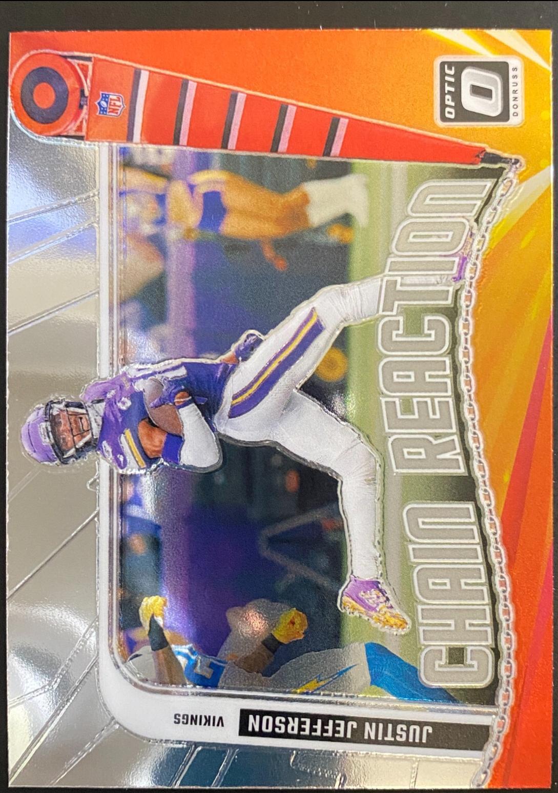 Justin Jefferson #5 Football Cards 2024 Panini Donruss Optic Chain Reaction