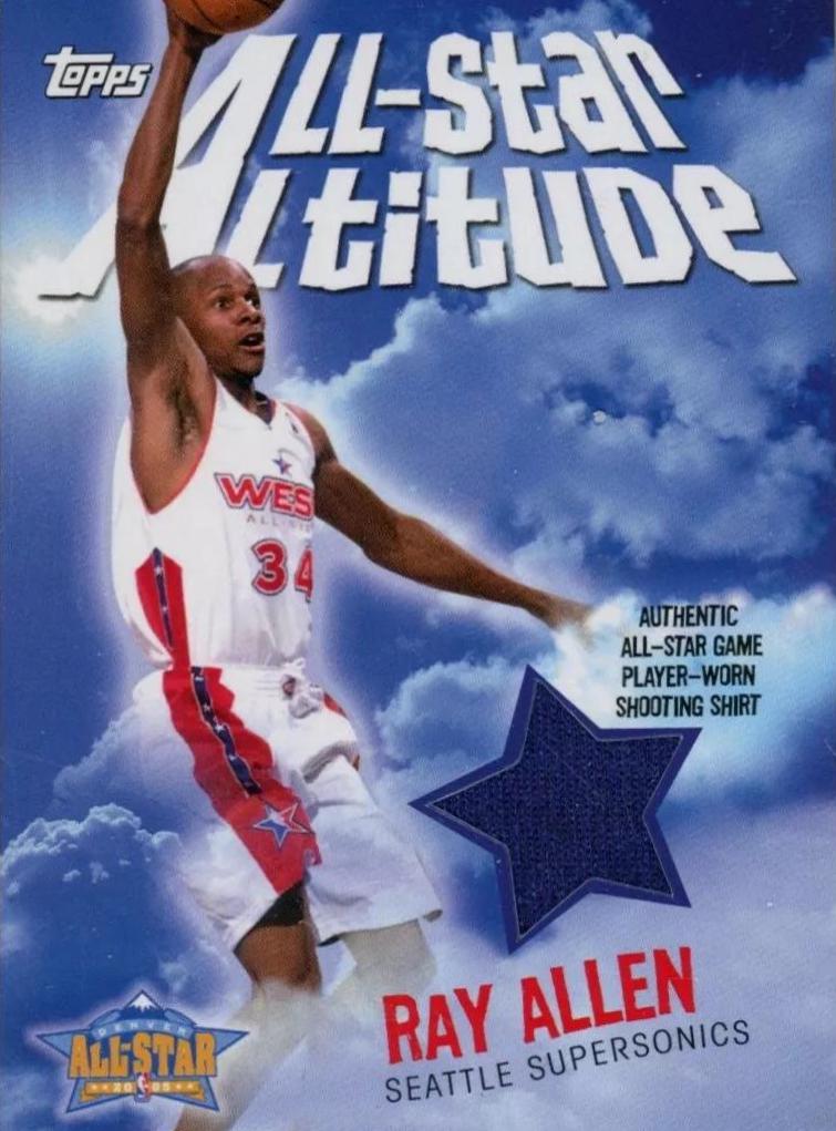 Ray Allen #ASR-RA Basketball Cards 2005 Topps All-Star Altitude Relics