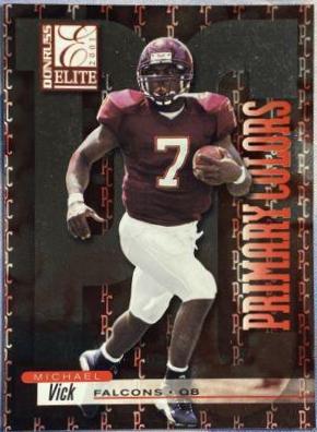 Michael Vick #PC-10 Football Cards 2001 Panini Donruss Elite Primary Colors
