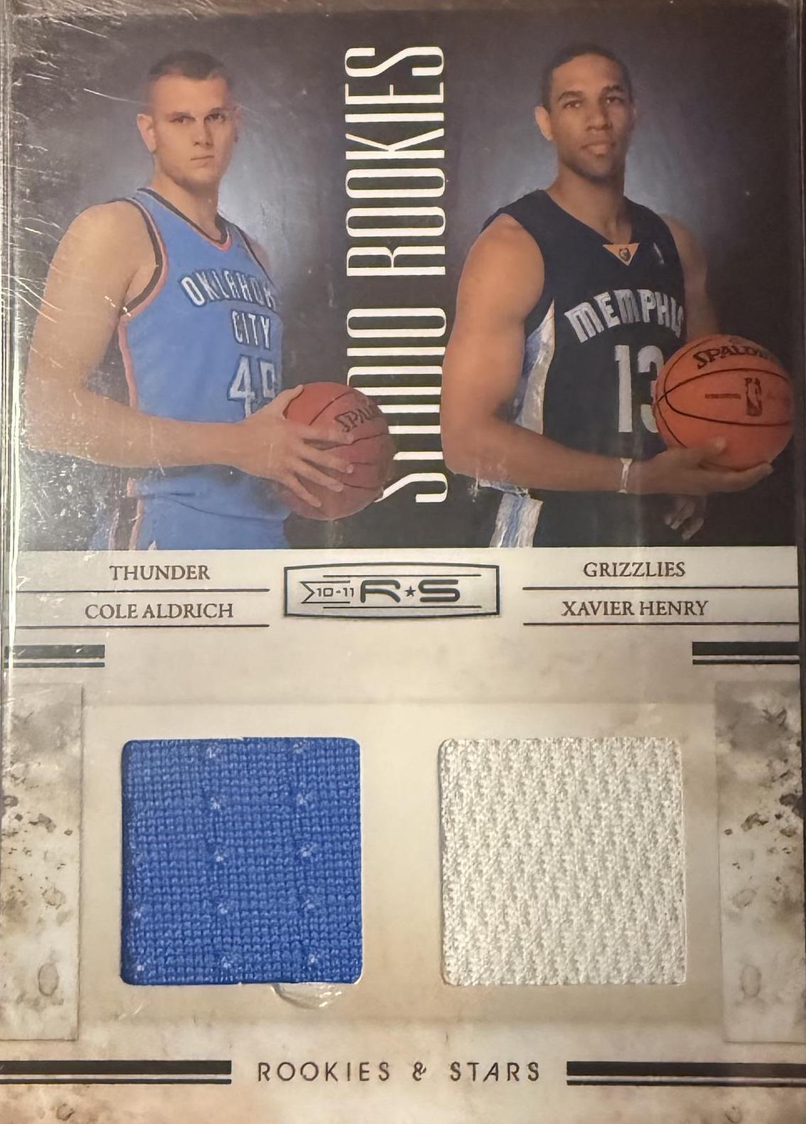 Cole Aldrich/Xavier Henry #7 Basketball Cards 2010 Panini Rookies & Stars Studio Combo Rookies