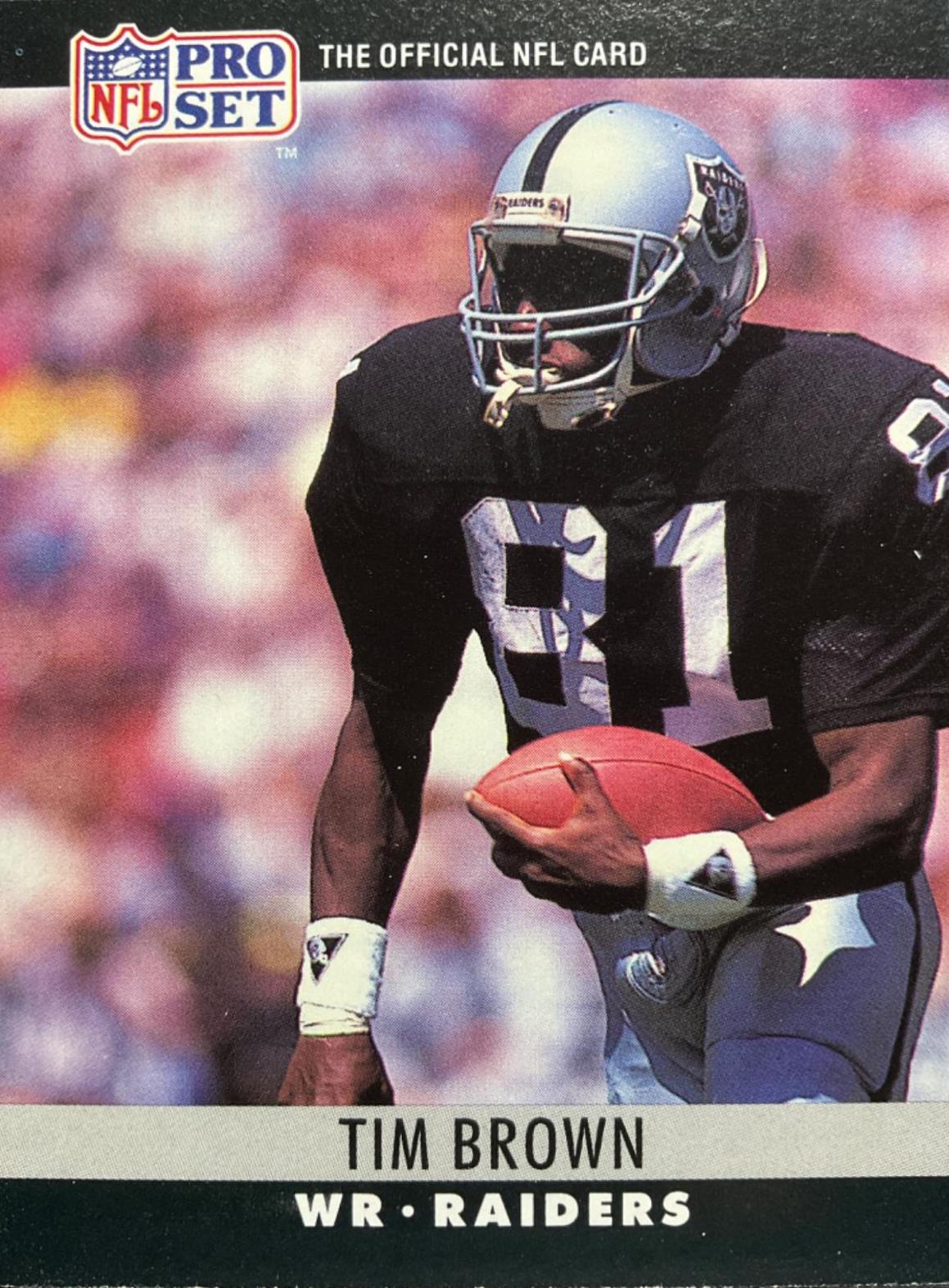 Tim Brown #150 Football Cards 1990 Pro Set