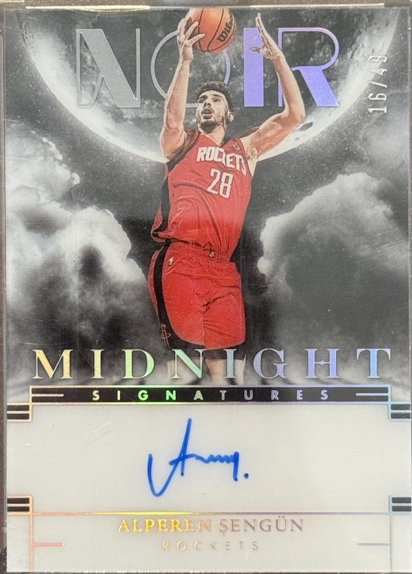 Alperen Sengun #MS-AS Basketball Cards 2023 Panini Noir Midnight Signatures