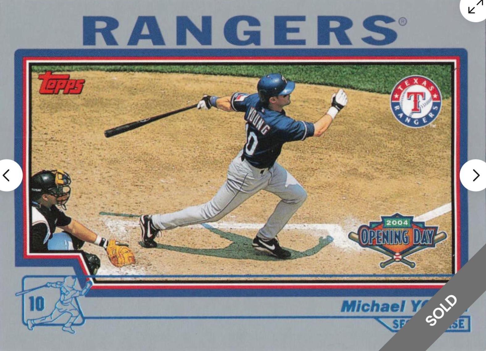 Michael Young #22 Baseball Cards 2004 Topps Opening Day