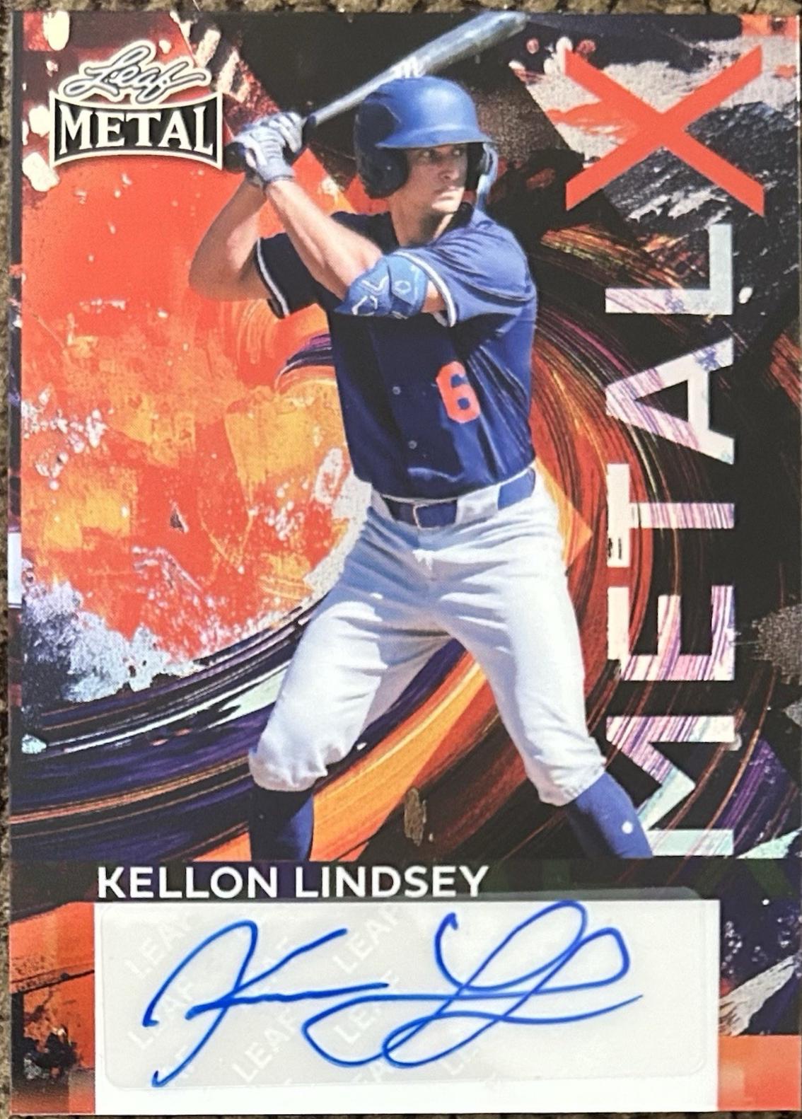 Kellon Lindsey #MX-KL1 2026 Leaf Metal X Autograph Baseball