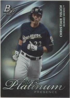 Christian Yelich #PP-17 Baseball Cards 2019 Bowman Platinum Presence