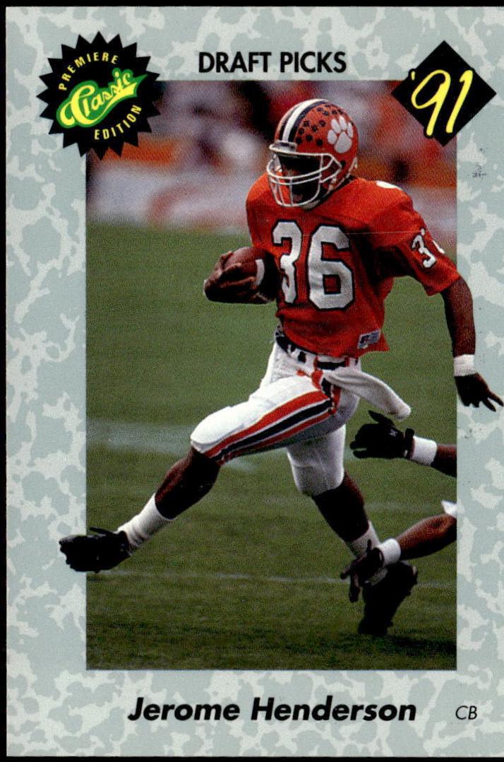 Jerome Henderson #38 Football Cards 1991 Classic