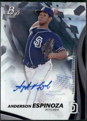 Anderson Espinoza #TPA-AE Baseball Cards 2017 Bowman Platinum Top Prospects Autographs