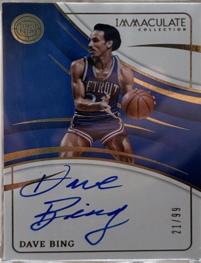 Dave Bing #16 Basketball Cards 2023 Panini Immaculate Signature