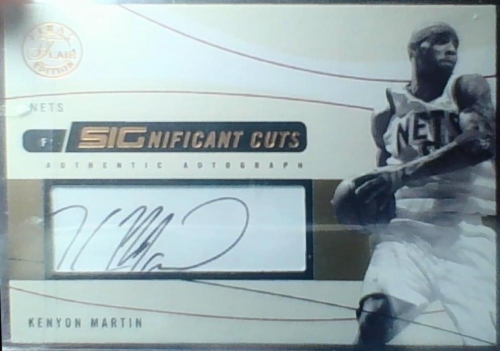 Kenyon Martin #SIG-KEM Basketball Cards 2003 Flair Final Edition SIGnificant Cuts