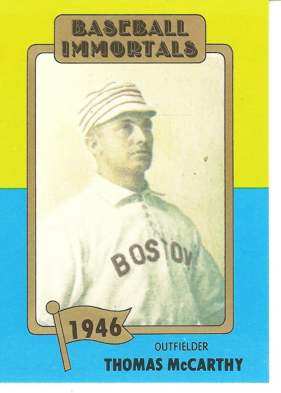 Thomas McCarthy #44 Baseball Cards 1980 Baseball Immortals