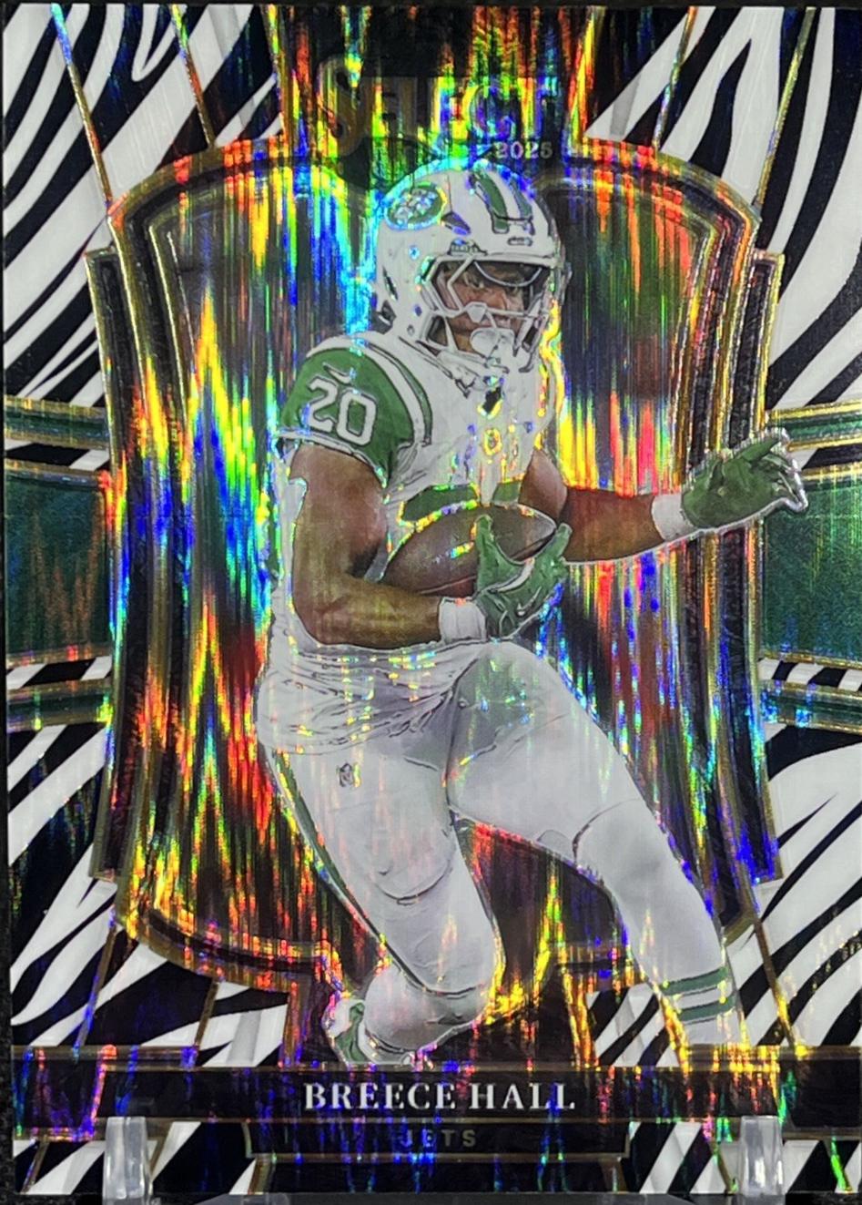 Breece Hall [Zebra Prizm Shock] #175 Prices | 2025 Panini Select