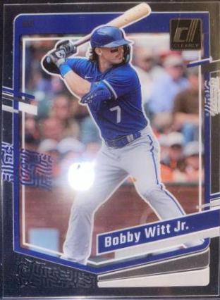 Bobby Witt Jr. #2 Baseball Cards 2023 Panini Chronicles Clearly Donruss