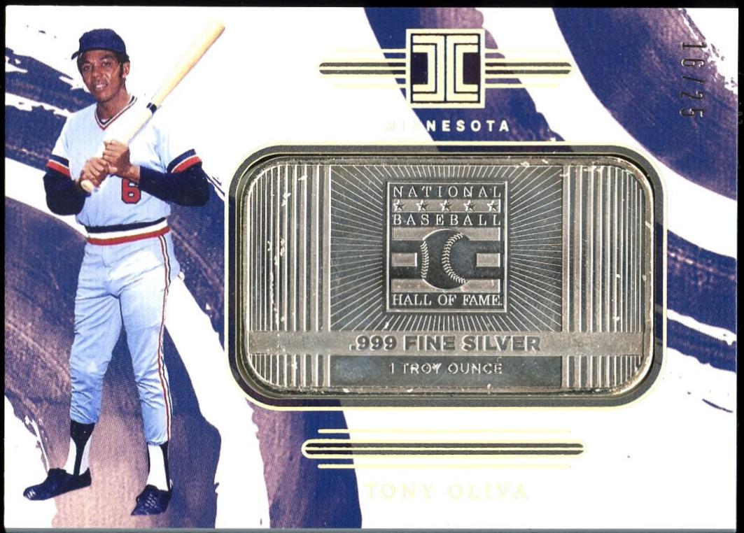 Tony Oliva #17 Baseball Cards 2024 Panini Impeccable Silver Cooperstown Logo