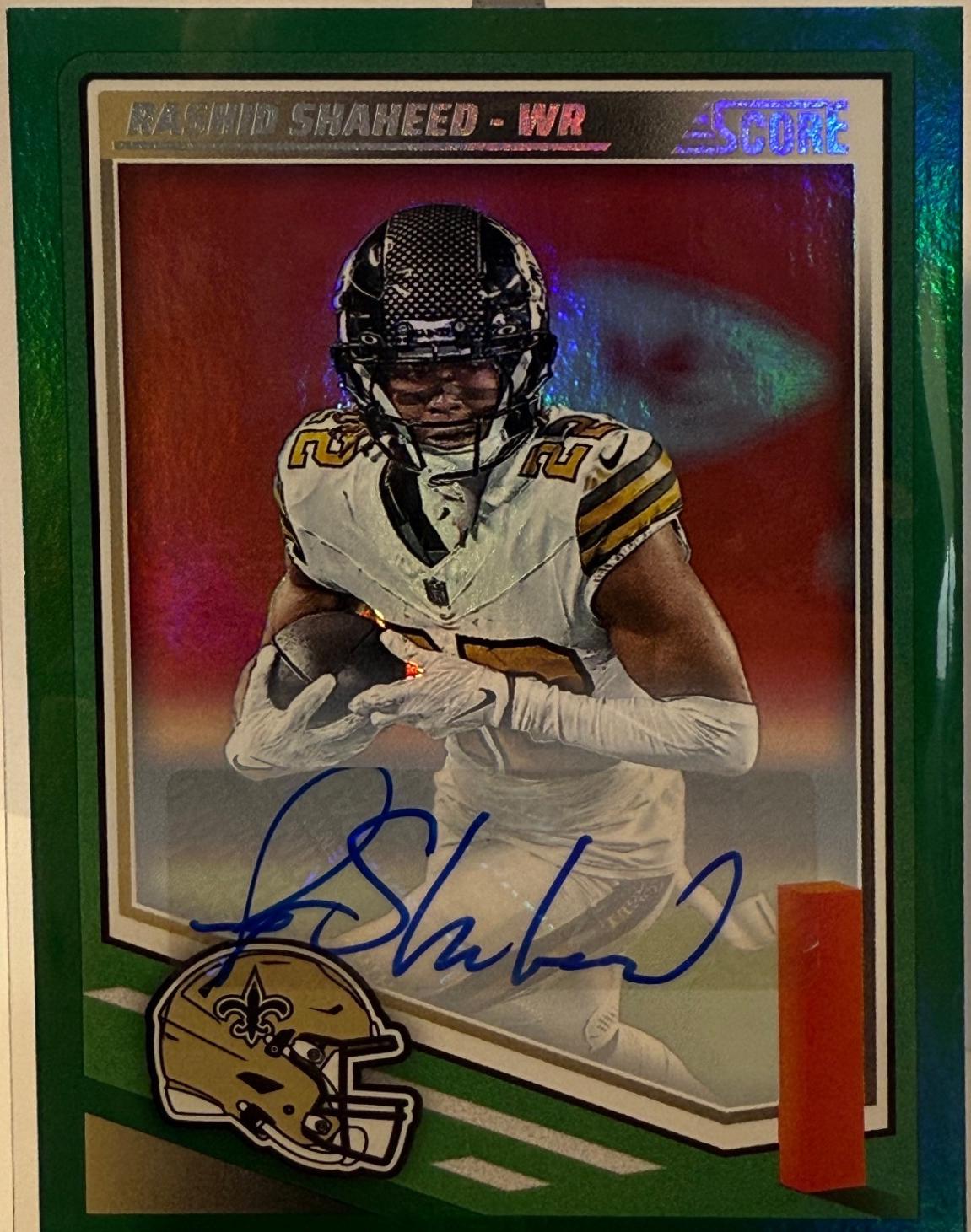 Rashid Shaheed [Green Signature] #191 Prices | 2025 Panini Score ...