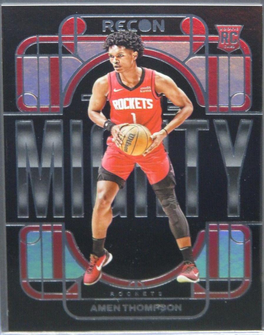Amen Thompson #9 Basketball Cards 2023 Panini Recon The Mighty