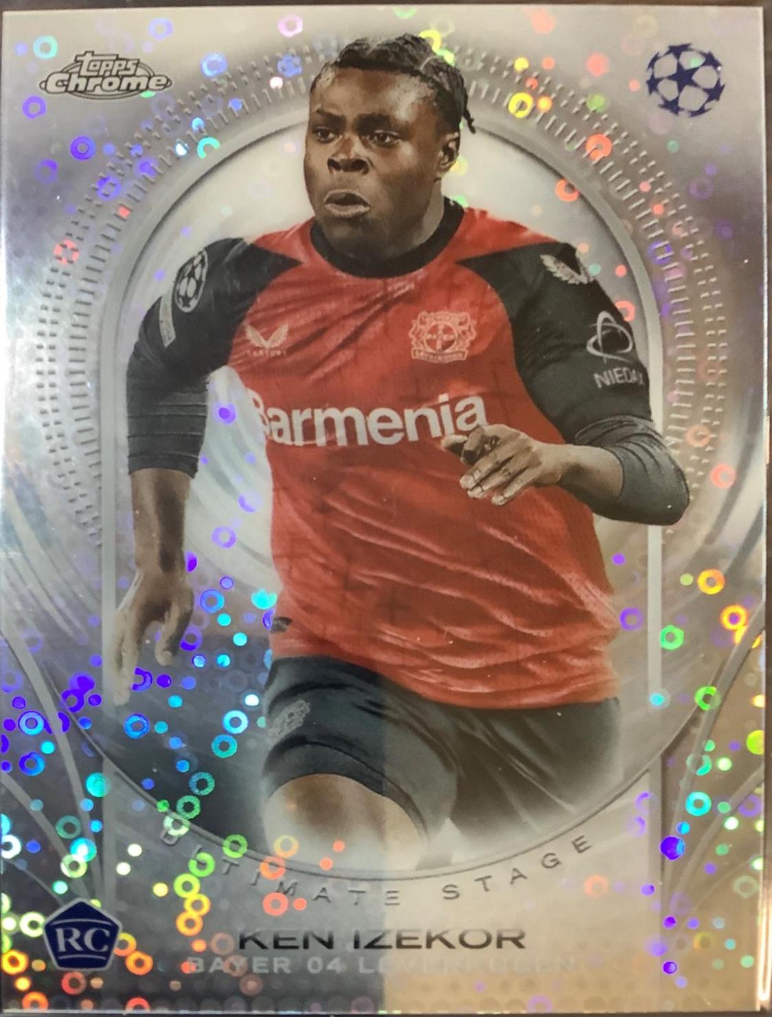 Ken Izekor #USC-11 Soccer Cards 2024 Topps Chrome UEFA Club Ultimate Stage