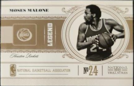 Moses Malone #180 Basketball Cards 2010 Panini National Treasures