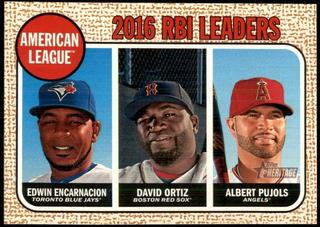 2016 A.L. RBI Leaders: Edwin Encarnacion / David Ortiz / Albert Pujols