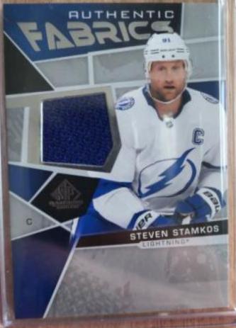 Steven Stamkos #AF-SS Hockey Cards 2021 SP Game Used Authentic Fabrics
