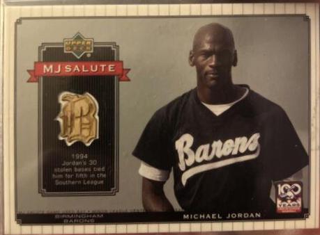 Michael Jordan #MJ-B10 Baseball Cards 2001 Upper Deck Minors Centennial MJ Game Bat