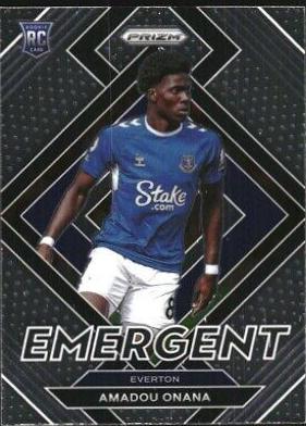 Amadou Onana #16 Soccer Cards 2022 Panini Prizm Premier League Emergent