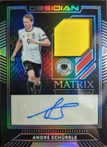 Andre Schurrle #MX-ASC Soccer Cards 2019 Panini Obsidian Matrix Material Autographs