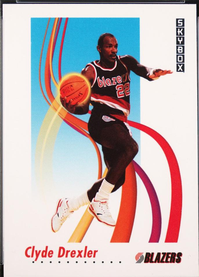 Clyde Drexler #9 Basketball Cards 1991 Skybox Promo