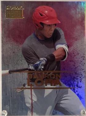 Bayron Lora #S-31 Baseball Cards 2021 Skybox Metal Universe Champions Premium