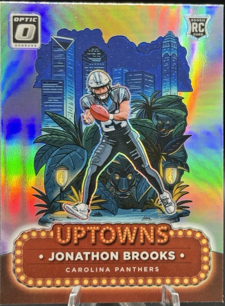 Jonathon Brooks #13 Football Cards 2024 Panini Donruss Optic Uptowns