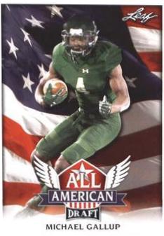 Michael Gallup #AA-9 Football Cards 2018 Leaf Draft All American