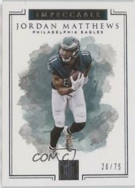 Jordan Matthews #1 Football Cards 2017 Panini Impeccable