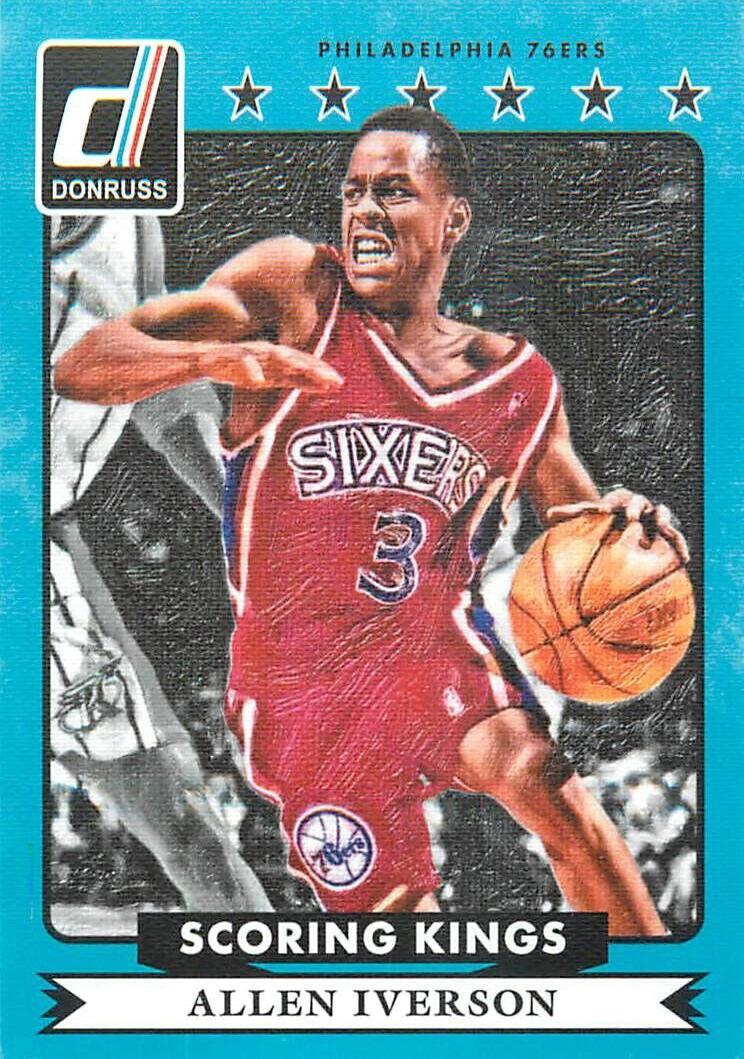Allen Iverson #4 Basketball Cards 2014 Panini Donruss Scoring Kings