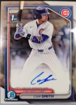 Cam Smith #CPA-CS Baseball Cards 2024 Bowman Draft Chrome Prospect Autograph