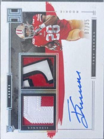 Trey Sermon [Helmet, Patch Autograph Nameplate] #129