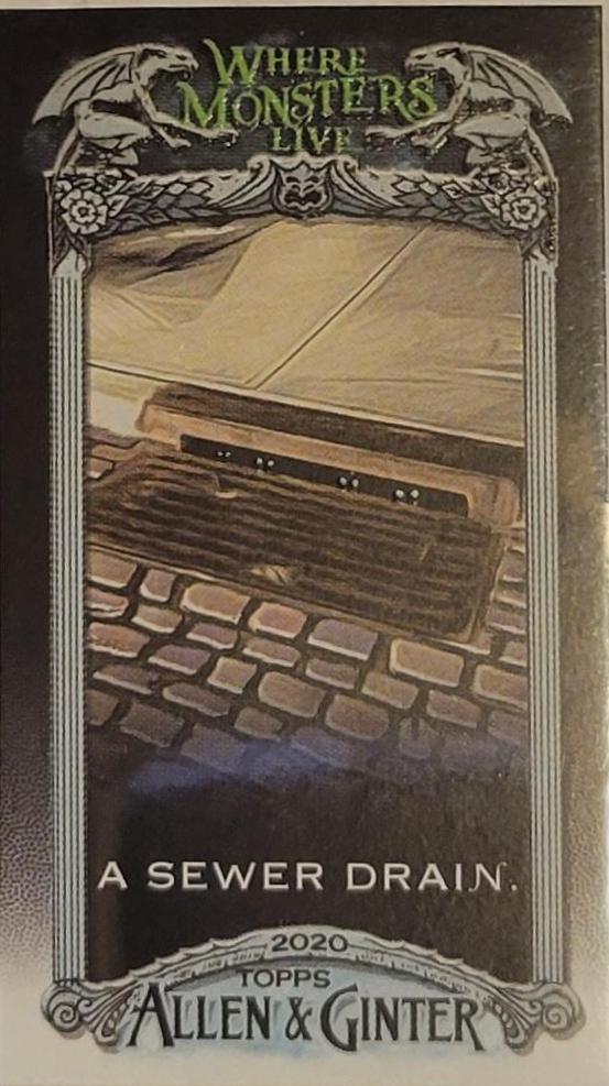 Where Monsters Live: A Sewer Drain #MWML-6 Baseball Cards 2020 Topps Allen & Ginter Mini Where Monsters Live