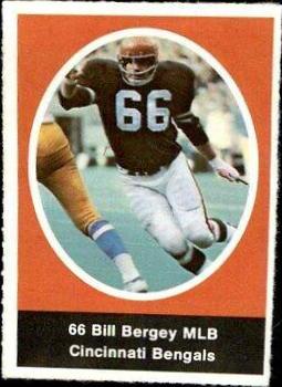 Bill Bergey Football Cards 1972 Sunoco Stamps